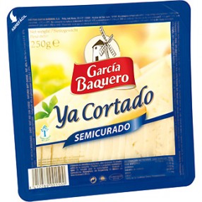 GARCIA BAQUERO Queso semicurado ya cortado cuña 250 grs